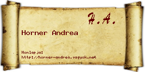 Horner Andrea névjegykártya